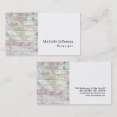 Unieke, stijlvolle, witte, moderne vormgeving visitekaartje (Voorkant / Achterkant)