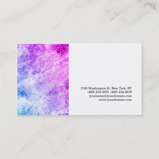 Unieke, stijlvolle, witte, moderne vormgeving visitekaartje (Achterkant)