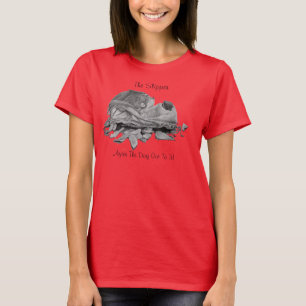 Unieke Stilleven tekening met leuke slogan T-shirt