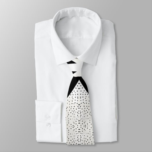 Unieke stipple gestippeld zwart en wit modern stropdas (Gebonden)