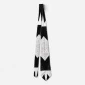 Unieke stipple gestippeld zwart en wit modern stropdas (Achterkant)