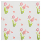 Unieke stof Retro roze tulpbloem (Swatch)