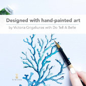 Unieke Strand Kerst Kaarten Waterverf Zee Koraal