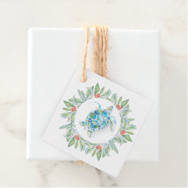 Unieke Strand Kerst Waterverf Zee Schildpad Bedankjes Labels