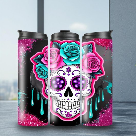 Unieke suikerschedel thermosbeker