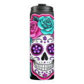 Unieke suikerschedel thermosbeker (Voorkant)