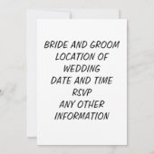 UNIEKE SUMMER WEDDING INVITATION KAART (Achterkant)