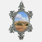 Unieke Sunny Texas Enchanted Rock Park Tin Sneeuwvlok Ornament (Links)