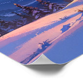 Unieke Sunset Mountain Landscape Schilderij Poster (Hoek)