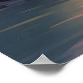 Unieke Sunset Olifant met Vlinders in Rivier Poster (Hoek)