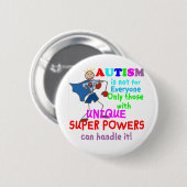 Unieke Super Powers Autisme Ronde Button 5,7 Cm (Voorkant /achterkant)