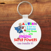 Unieke Super Powers Autisme Sleutelhanger (Voorkant)