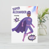 Unieke superheld Amazing Boy Fabulous Birthday Kaart (Staand voorkant)