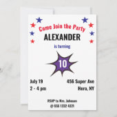 Unieke superheld Amazing Boy Fabulous Birthday Kaart (Achterkant)