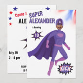 Unieke superheld Amazing Boy Fabulous Birthday Kaart (Voorkant / Achterkant)