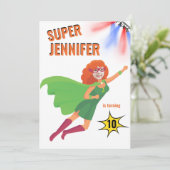 Unieke superheld Amazing Girl Birthday Kaart (Staand voorkant)