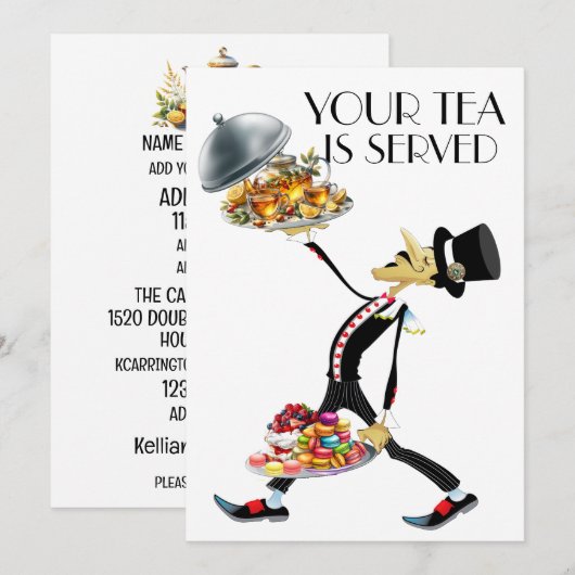 Unieke TEA uitnodiging (Voorkant / Achterkant)