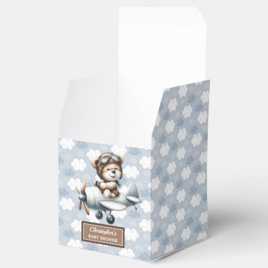 Unieke Teddy Bear Pilot Douche Baby Favoriet Box Bedankdoosjes (Geopend)