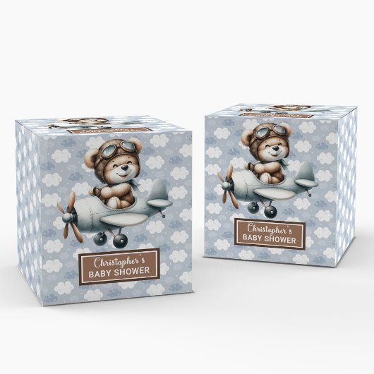 Unieke Teddy Bear Pilot Douche Baby Favoriet Box Bedankdoosjes