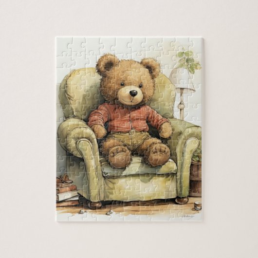 "Unieke teddybeer illustratie puzzel" Legpuzzel (Verticaal)