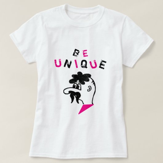 Unieke tekst T-Shirt DifferentMustache Mannen Fun (Design voorkant)