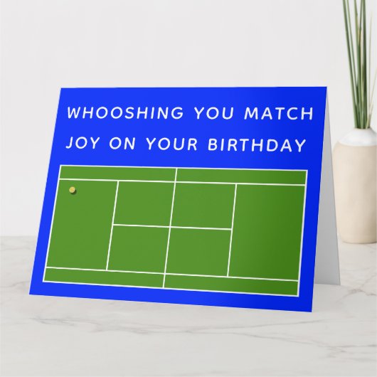 Unieke Tennis Birthday wenskaart Kaart (Voorkant)