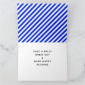 Unieke Tennis Birthday wenskaart Kaart (Binnen)