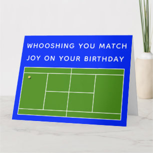 Unieke Tennis Birthday wenskaart Kaart