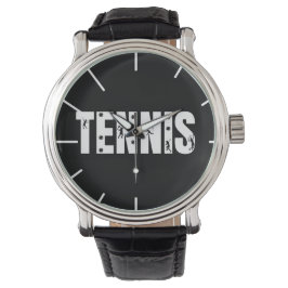 Unieke Tennis Typografie Cool Text Boys Girl Coach Horloge