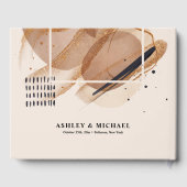 Unieke Terracotta bruin koper glitter bruiloft Gastenboek (Achterkant)