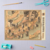  Unieke teruggezette Californische kaart, ontkoppe Tissuepapier (Craft)