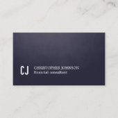 Unieke textuur Blauw Monogram Financieel Consultan Visitekaartje (Voorkant)