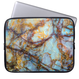 unieke textuur van natuursteen - marmer , onyx , g laptop sleeve