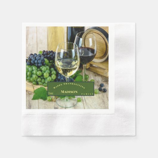 Unieke Thanksgiving personaliseren Servet (Voorkant)