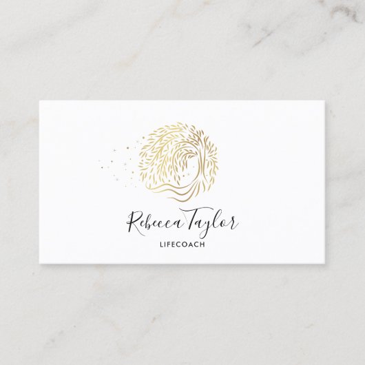 Unieke therapeut Life Coach Willow Tree of Life Visitekaartje (Voorkant)