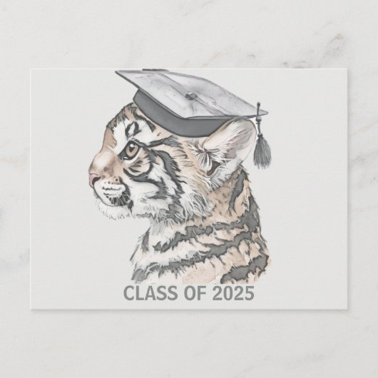 Unieke Tiger Afstuderen Aankondiging Briefkaart (Voorkant)
