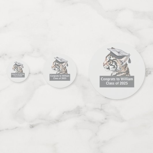 Unieke Tiger Afstuderen Confetti (Voorkanten)