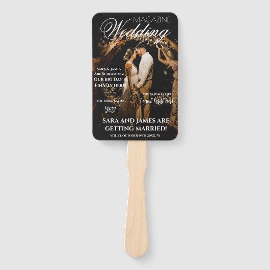 Unieke Tijdlijn Tijdlijn Trouwprogramma's Hand Fan Handwaaier (Voorkant)