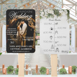 Unieke Tijdlijn Tijdlijn Trouwprogramma's Hand Fan Handwaaier