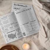 Unieke tijdlijn van het huwelijksprogramma van de kaart