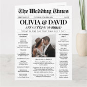 Unieke tijdlijn van het huwelijksprogramma van de kaart (Voorkant)