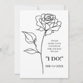 Unieke tijdloze bloei met QR-code Save Date Kaart (Voorkant)