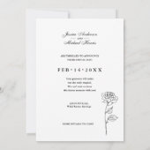 Unieke tijdloze bloei met QR-code Save Date Kaart (Achterkant)