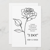 Unieke tijdloze bloei met QR-code Save Date Kaart (Voorkant / Achterkant)