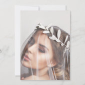 Unieke tijdschrift stijl redactionele foto bruilof bedankkaart (Achterkant)