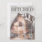 Unieke tijdschrift stijl redactionele foto bruilof kaart (Voorkant)
