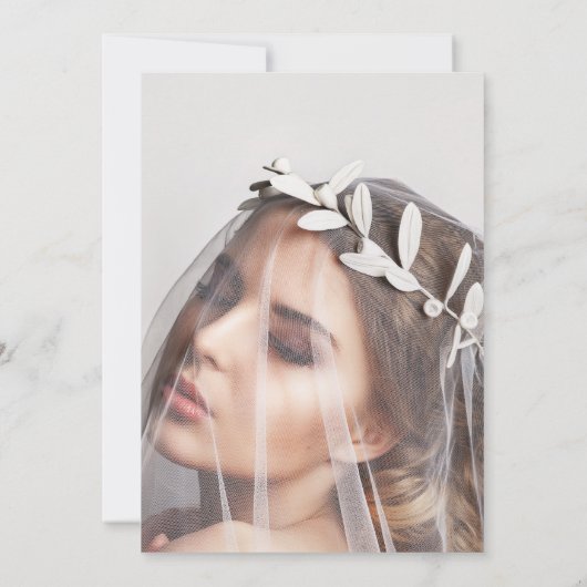 Unieke tijdschrift stijl redactionele foto bruilof save the date (Achterkant)