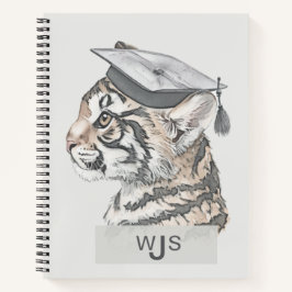 Unieke Tijger Grad Thema Monogram Spiral Notebook Notitieboek
