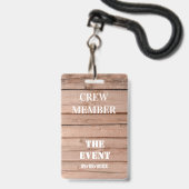 Unieke toegang tot unieke Wooden Custom Event Badge (Front with Lanyard)