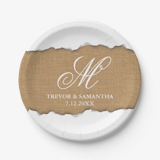 Unieke toren kijken naar het heuppatroonbruiloft papieren bordje (Voorkant)